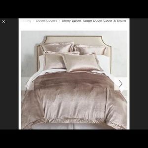 Pier 1 king size shiny velvet taupe duvet